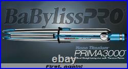 Babyliss Pro Nano Titanium 1.25 Prima 3000 Stainless Flat Iron Model BABSS3000T