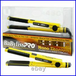 Babyliss Pro Nano Titanium 1 U Style Hair Straightener Flat Iron Curl Baby2071