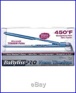 Babyliss Pro Nano Titanium Ultra Thin Flat Iron Straightener 1 1/2 #BABNT3073TN
