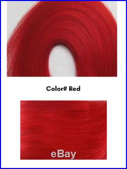 Beautiful Thick Full Head European Clip In Remy Human Hair Extensions Bright Red