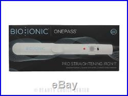 Bio Ionic One Pass 1 Nano-Ceramic Straightening Iron WHITE New Edition