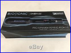 Bio Ionic One Pass Pro Straightening Iron 1.5 New & Free Expedited Shipping