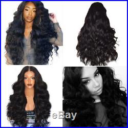 Black Loose Body Wave Brazilian Human Hair Full Wig Front Wig Pre Plucked