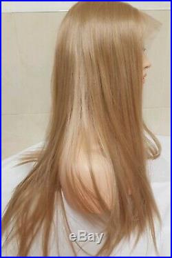 Blonde Rose Gold Human Hair Wig Transparent Lace Front
