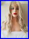 Blonde human hair wig real hair clear lace front white light blonde transparent