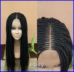 Box braided hand made middle part Wig in Black. Also #35, #33, #99. Ready to ship