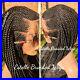 Braided Lace Wig, Feed-in Cornrows, Full Density! Box Braids Wig, Ghana Weave