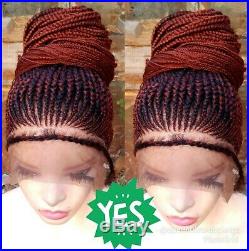 Braided Wig360 ponytail braids cornrows. Lace front wig, Pre-order 2-3WEEKS