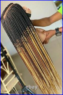 Braided WigCustom handmade Cornrows. Feedin Braid Lace Closure wig Location USA