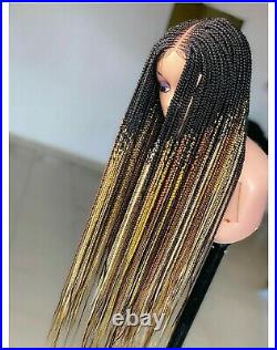 Braided WigCustom handmade Cornrows. Feedin Braid Lace Closure wig Location USA