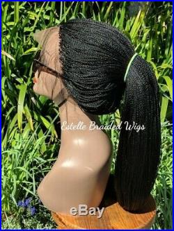 Braided Wig, 360 Round Lace, Lace Front, Micro Twists Braids, Million Braids