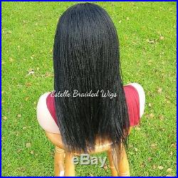 Braided Wig With Lace Closure. Million Braids Micro Twists, Full Density