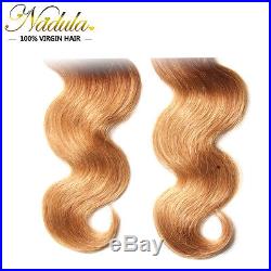 Brazilian Body Wave Virgin Hair 1/3 Bundles Nadula Ombre 3 Tone Human Hair Weave