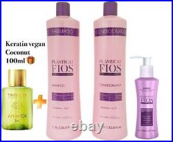 Brazilian Hair Treatment Cadiveu Plastica Dos Fios Kit Home Care 3 Steps 1 L