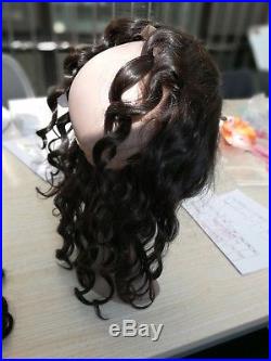 Brazilian Virgin Hair Silk Base 360 Lace Frontal 12 Inches Loose Curls