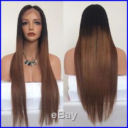 Brazilian Virgin Human Hair Wigs Ombre Straight Full Lace Wigs Lace Front Wig