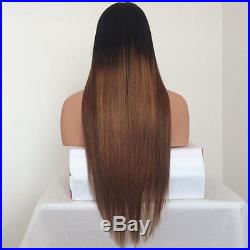 Brazilian Virgin Human Hair Wigs Ombre Straight Full Lace Wigs Lace Front Wig