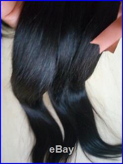 Brazilian human hair weft, 3x bundles and 13x4 frontal lace closure. Grade 8A
