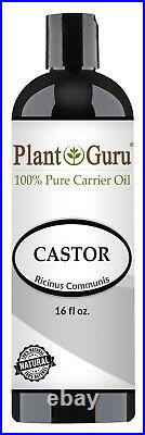 Castor Oil 16 oz. Cold Pressed 100% Pure For Eyelashes, Eyebrows, Hair Growth
