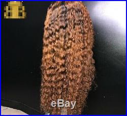 Colored Ombre Human Hair Wig 13x6 Curly Lace Front Human Hair Wigs For Women