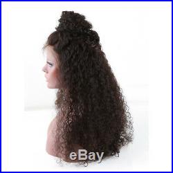 Curly Brazilian Virgin Human Hair Lace Front Wig Full Wigs with Baby Hair