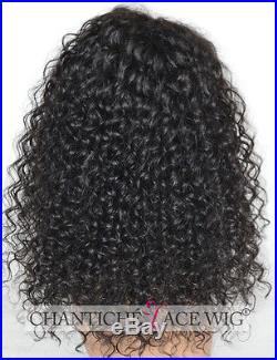 Curly Human Hair Silk Top Wigs Brazilian Remy Deep Parting Wigs For Black Women