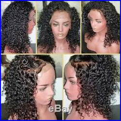Curly Malaysian Virgin Human Hair Lace Front Wig Full Wigs with Baby Hair V