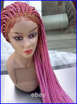 Custom Made box braid wig On 360 Lace Front Wig