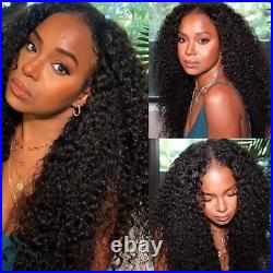 Deep Wave V U Part Wig Brazilian Curly No Leave Out Human Hair Wigs for Women
