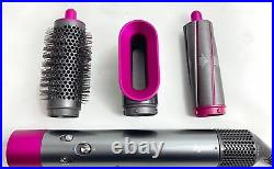 Dyson HS01 Airwrap Hair Styler Iron/Fuchsia with 3 Accessories IL/RT6-155