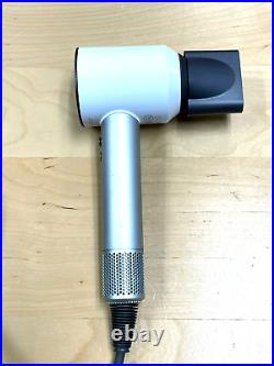 Dyson Supersonic Hair Dryer HD01 White/Silver plus Smoothing Nozzle, Diffuser