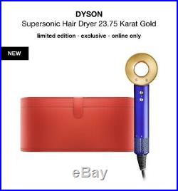 Dyson supersonic hair dryer Limited Edition Bule/Gold