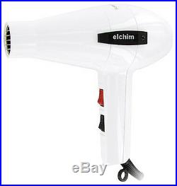 Elchim 2001 Professional Italian Salon Hair Dryer White HP Blow Beauty Styling
