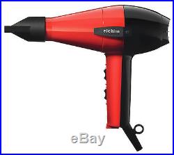 Elchim 2001 Professional Salon Hair Dryer RED & BLACK HP Italy Pro Salon Blow