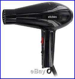 Elchim 2001 Professional Salon Italian Hair Dryer HP High Pressure Blow Black