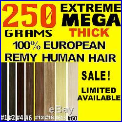 Extreme Mega Thick Delux Full Head Clip In Remy Human Hair Extensions