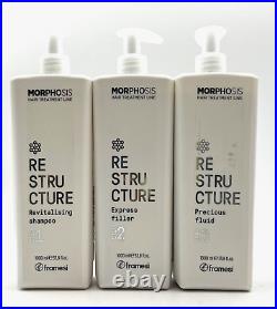 Framesi Morphosis ReStructure Trio Shampoo/Express Filler/Precious Fluid 33.8 oz