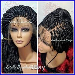 Full Frontal Lace Wig, Braided Wig, Box Braids Wig, With Baby Hair. Now in Stock