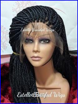 Full Frontal Lace Wig, Braided Wig, Box Braids Wig, With Baby Hair. Now in Stock