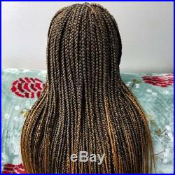 Fully Hand Braided (Box Braids) Lace Front Wig Color 1b/27 Ombre