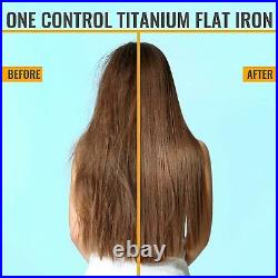 GK Hair Flat Iron Professional Straightener Titanium Styling Hair Styling Device