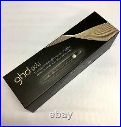 Ghd NEW GOLD 1 in Professional Styler Flat Iron Hair Straightener Black NIB