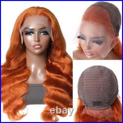 Ginger Orange 13×4 Body Wave Lace Front Wig Pre Plucked Colored Human Hair Wigs
