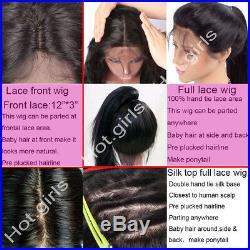 Glueless Full Lace Wig Brazilian Human Hair Lace Front wigs silky straight Wave