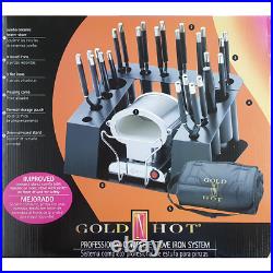 Gold N' Hot 16pc marcel Curling Flat Iron Jumbo Stove Kit Set Stand Pouch GH5250