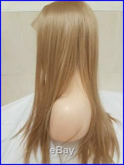 Golden Blonde Rose Gold Clear Transparent Front Lace Human Hair Wig