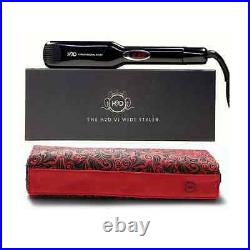 H2D Black Wide Infrared Hair Straightener Iron with Roll Mat Pouch 230ºC 42mm