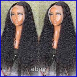 HD 13X6 Transparent Deep Wave Lace Frontal Wig Water Curly 13X4 Lace Human Wigs