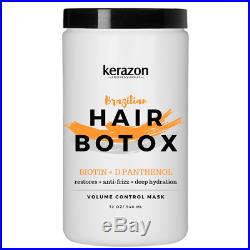 Hair Botox Treatment Brazilian Hair Mask Restoration Deep Hydration 32oz KERAZON
