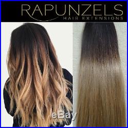 Hair extensions weave weft, Brown to Blonde Ombre, real human remy hair 18, 20